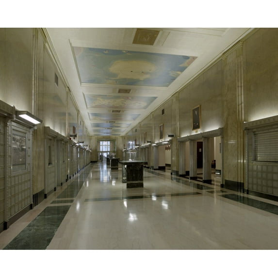 Print: Lobby, James T. Foley U.S. Post Office And Courthouse, Albany, New