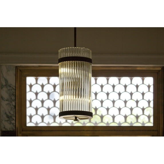 Print: Lobby Light Detail Of Federal Building And U.S. Courthouse