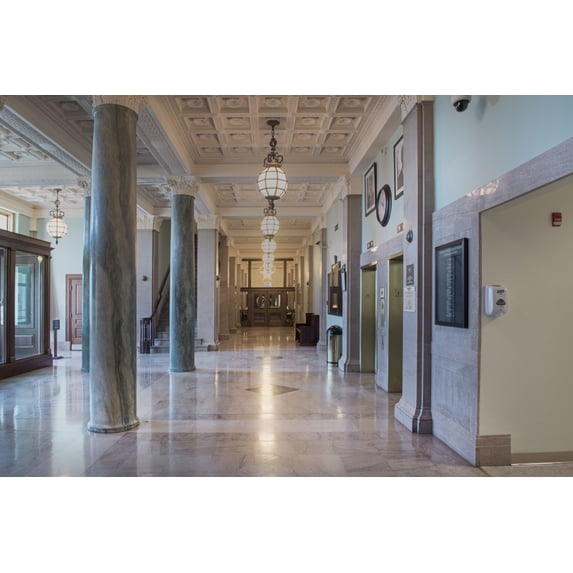 Print: Lobby Of The Ed Edmondson Courthouse, Also Known As The U.S. Post