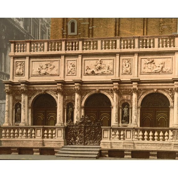 Print: Loggia Of St. Mark's, Venice, Italy, circa 1890