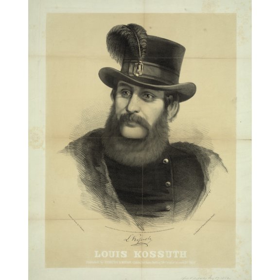 Print: Louis Kossuth, 1852