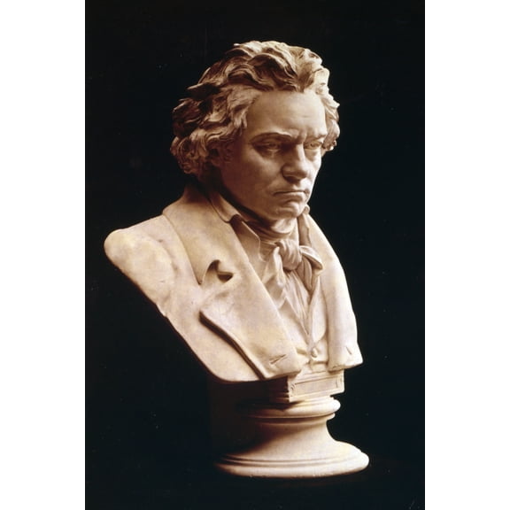 Print: Ludwig Van Beethoven - Studied From The Death Mask i.e. Life Mask