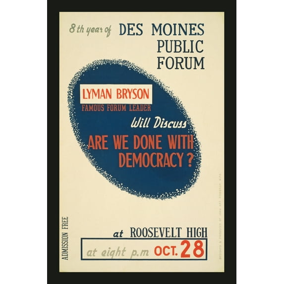 Print: Lyman Bryson, Famous Forum Leader, Will Discuss Are We Done With