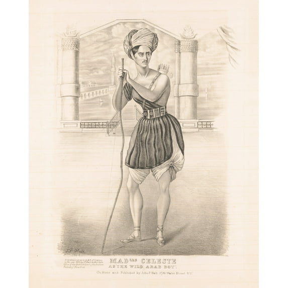Print: Madlle Celeste. As The Wild Arab Boy, 1834