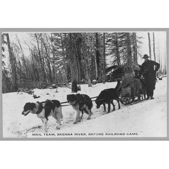 Print: Mail Team Before Railroad Came, circa 1900