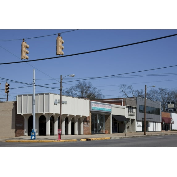 Print: Main Street, Downtown Greensboro, Alabama, 2010