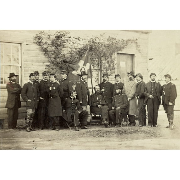 Print: Major General A. H. Terry And Staff, circa 1861