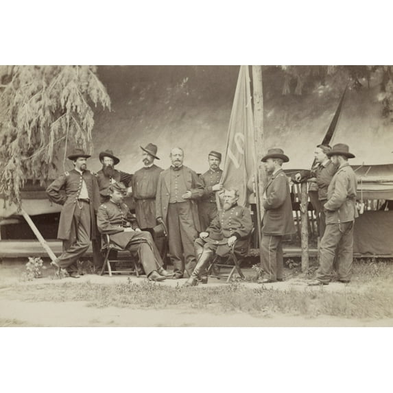 Print: Major General D. B. Birney And Staff, circa 1861