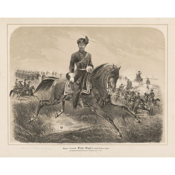 Print: Major General Franz Sigel, United States Army, As Colonel, On The