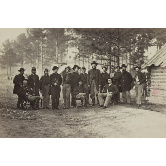 Print: Major General Godfrey Weitzel And Staff, circa 1861