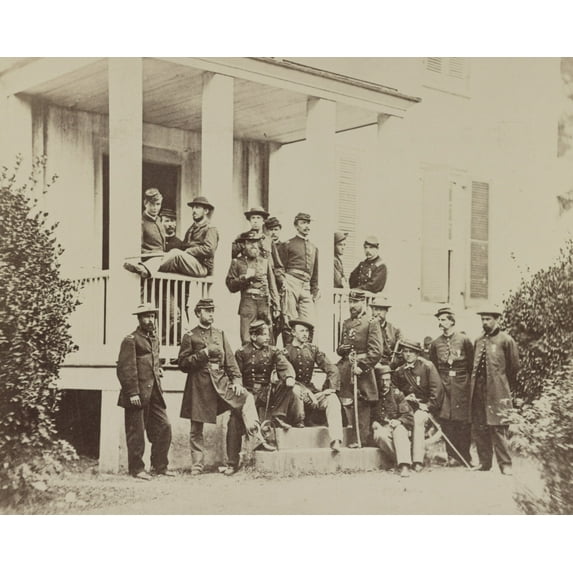 Print: Major General P. H. Sheridan And Staff, circa 1861