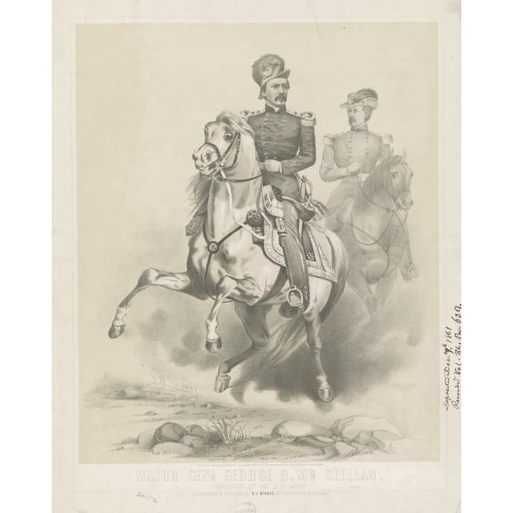 Print: Major Genl. George B. Mcclellan, Commander Of The U.S. Army, 1861