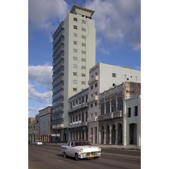 Print: Malecon View Along The Ocean In Havana, Cuba, 2010