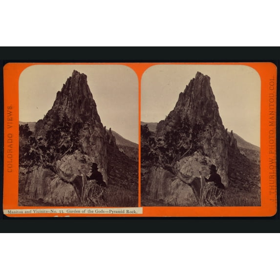 Print: Manitou And Vicinity. Garden Of The Gods, Pyramid Rock, circa 1874