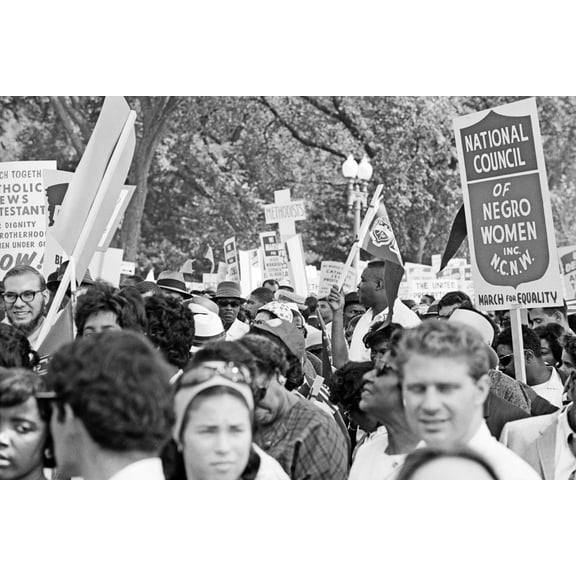 Print: Marchers With National Council Of Negro Women Sign At The March On