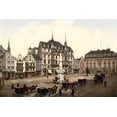 thumbnail image 1 of Print: Market Place, Bonn, The Rhine, Germany, circa 1890, 1 of 4