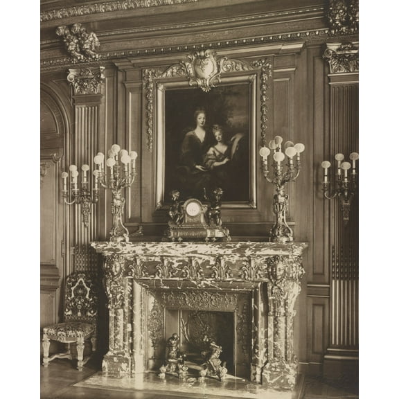 Print: Mary Scott Townsend House, Washington, D.C. Dining Room Fireplace