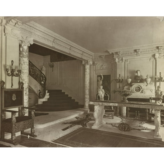 Print: Mary Scott Townsend House, Washington, D.C. Foyer, circa 1910