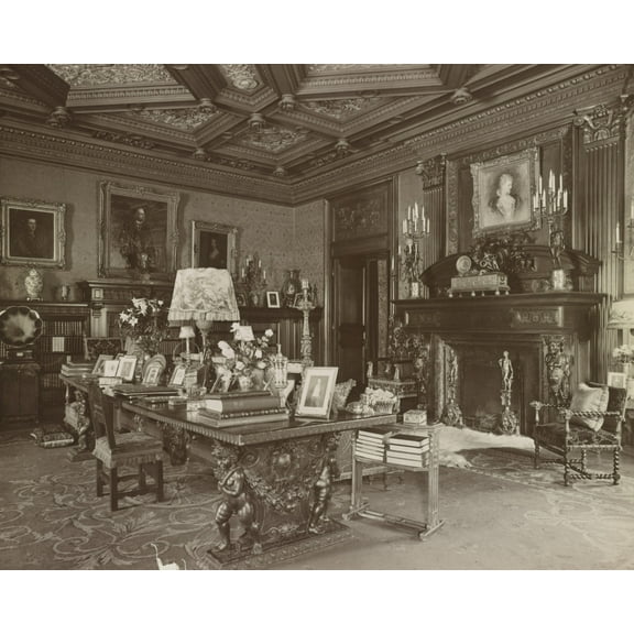 Print: Mary Scott Townsend House, Washington, D.C. Library, 1910