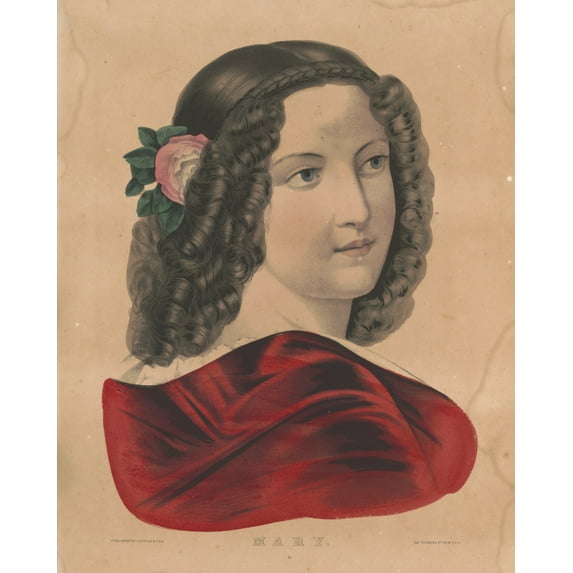Print: Mary, circa 1856