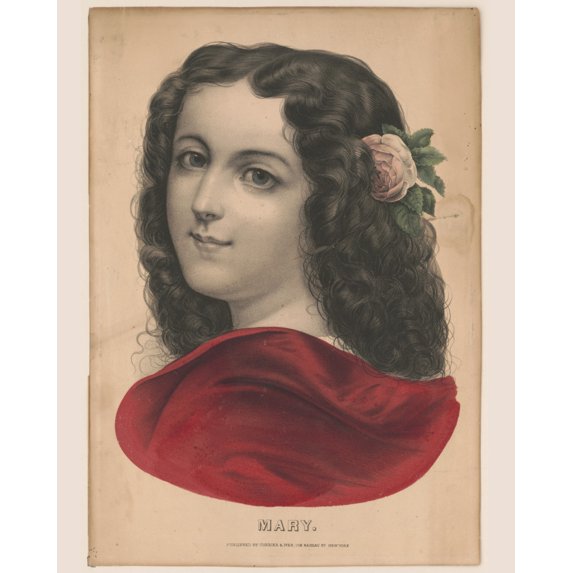 Print: Mary, circa 1856