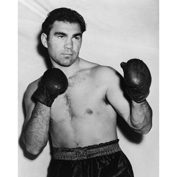Print: Max Schmeling, Half-Length Portrait, Standing, Wearing Boxing