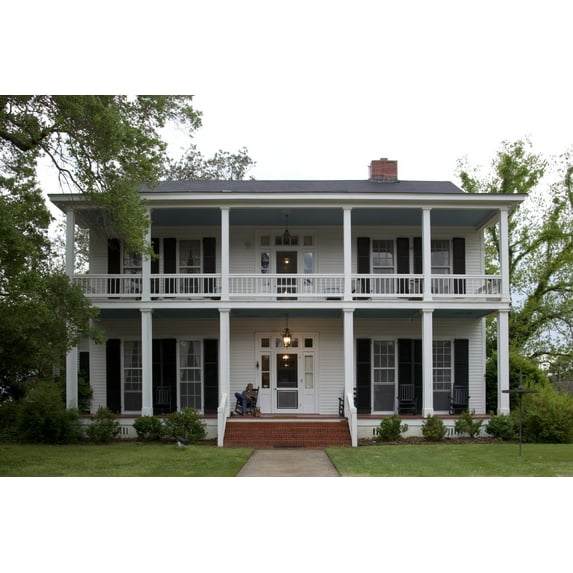 Print: Meadowbank Farm Located On Highway 84 In A Bend Of The Alabama