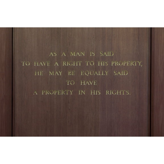 Print: Memorial Hall. Quotation From James Madison, Beginning As I Man Is