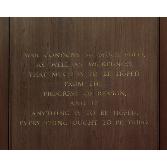 Print: Memorial Hall. Quotation From James Madison, Beginning War Contains