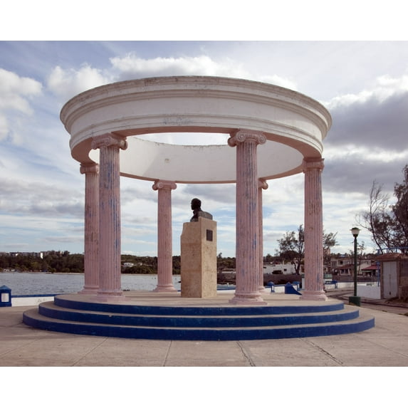 Print: Memorial To Ernest Hemingway In The Fishing Village Of Cojimar