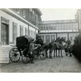 thumbnail image 1 of Print: Men In Uniform With Horse Drawn Carriage In Front Of Y?ld?z Palace, 1 of 4
