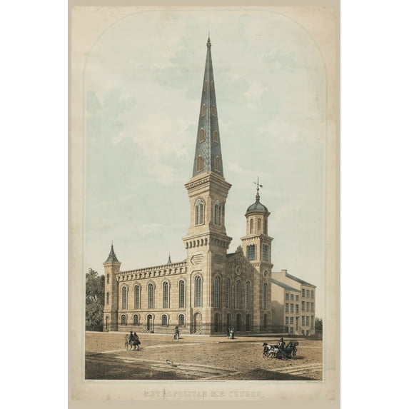 Print: Metropolitan M.E. Church, Washington, D.C., 1855