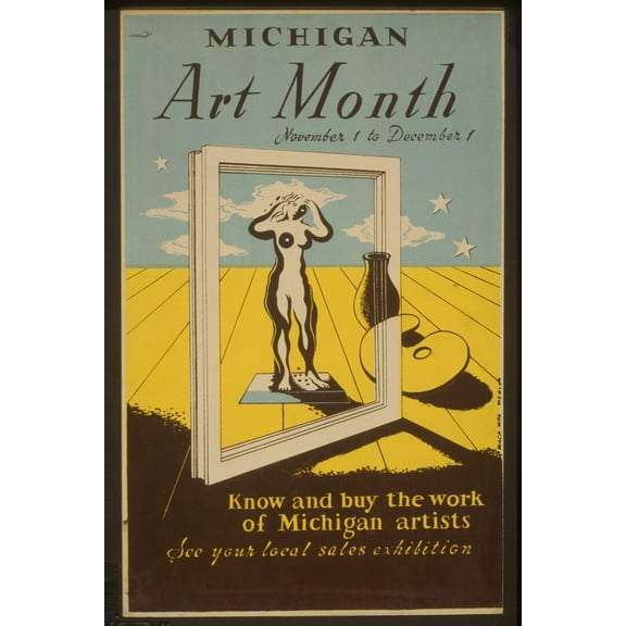 Print: Michigan Art Month Know And Buy The Work Of Michigan Artists : See
