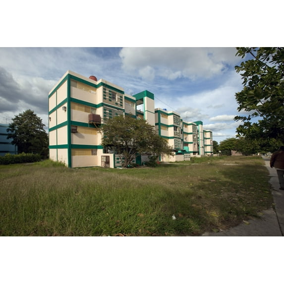 Print: Modern Apartment Building In The Miramar Section Of Havana, Cuba