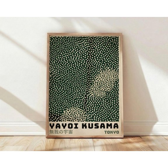 Print Modern Wall Art Japanese Tokyo Art Polka Dots Print Infinity Nets Apartment Decor