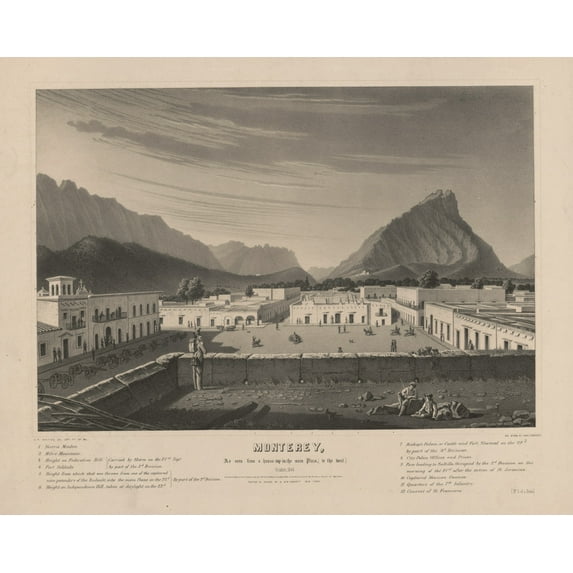 Print: Monterey, As Seen From A House-Top In The Main Plaza, To The West
