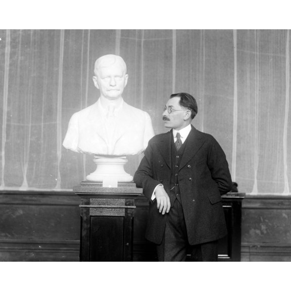 Print: Moses Wainer Dykaar & Bust Of Marshall, 1920