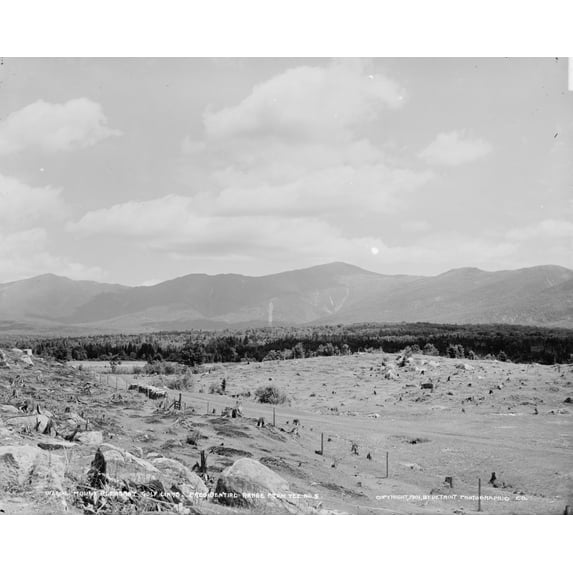 Print: Mount Pleasant Golf Links, Presidential Range From Tee No. 5