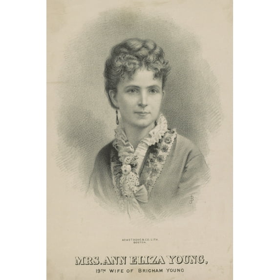 Print: Mrs. Ann Eliza Young, 19th Wife Of Brigham Young, circa 1869
