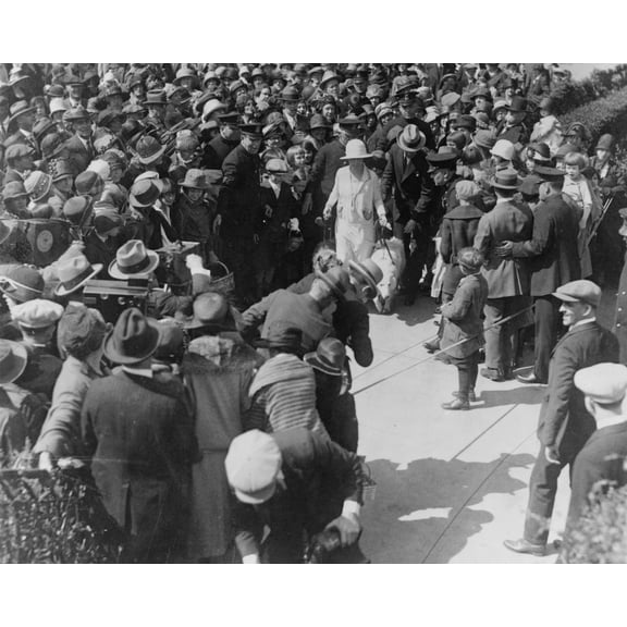 Print: Mrs. Coolidge Receiving Children For The Easter Egg Rolling, 1925