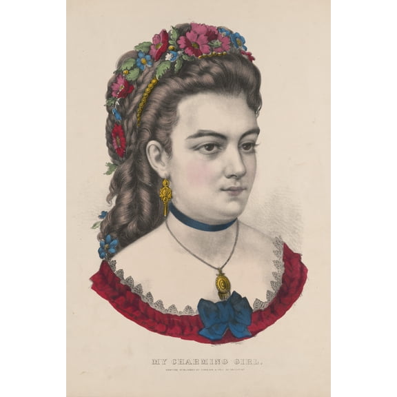 Print: My Charming Girl, circa 1856