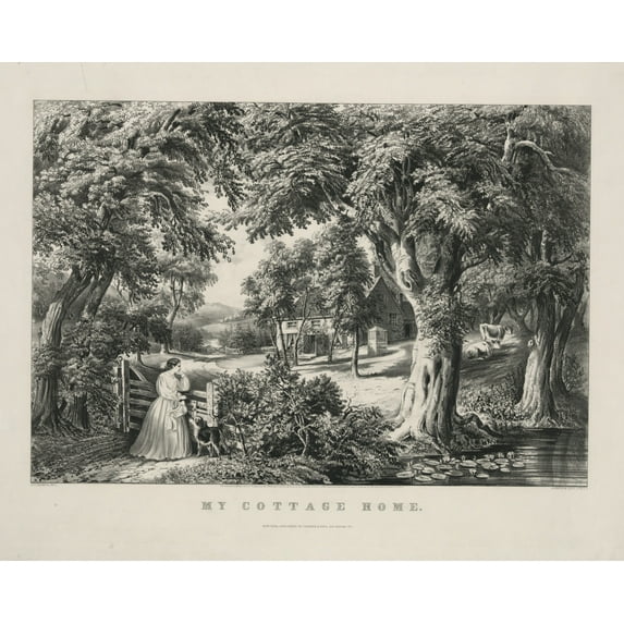 Print: My Cottage Home, 1866