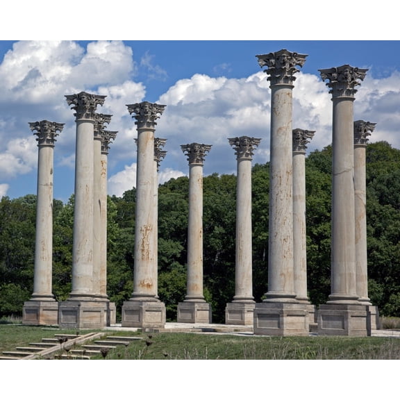 Print: National Capitol Columns At The United States National Arboretum