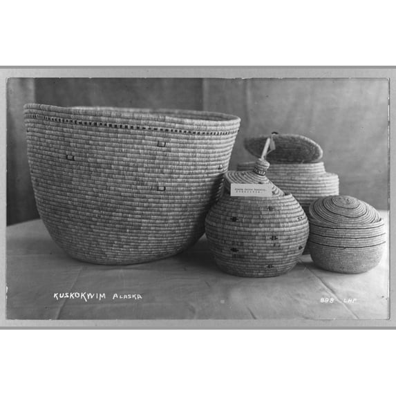 Print: Native Basketry, circa 1900