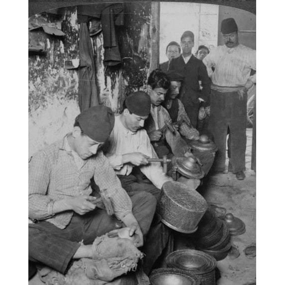 Print: Native Metal Workers In A Primitive Factory At Smyrna, Turkey, 1915