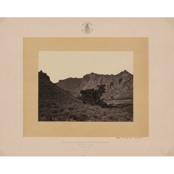 Print: Near Flaming Gorge, Green River, 1872