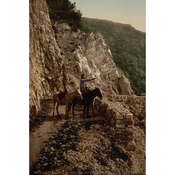 Print: Near The Bagatski Bridge, Caucasus, Russia, circa 1890