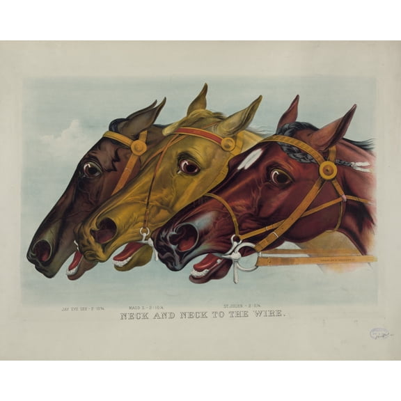 Print: Neck And Neck To The Wire, 1884
