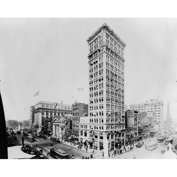 Print: New Jersey, Newark, Broad & Market Streets, 1916