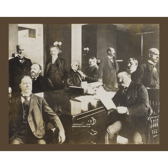 Print: New Roosevelt Cabinet Group Complete, 1906